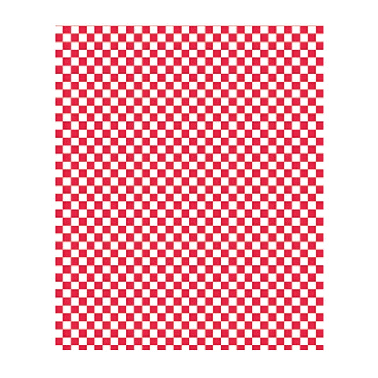 Hamburgerpapier 28x34cm 30gm2 Pack à 1000 Stk., Pergament kariert rot-weiss