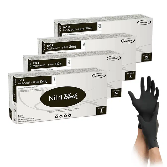 Maimed Nitrilhandschuhe Black - Schwarz (100 Stk.)