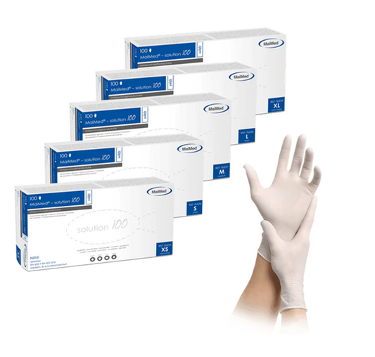 Maimed Nitrilhandschuhe Solution100 - Weiss (100 Stk.)