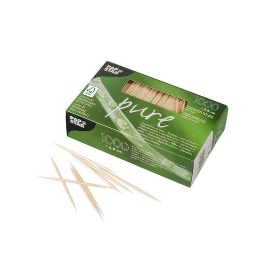 Zahnstocher Holz PURE 6.8cm