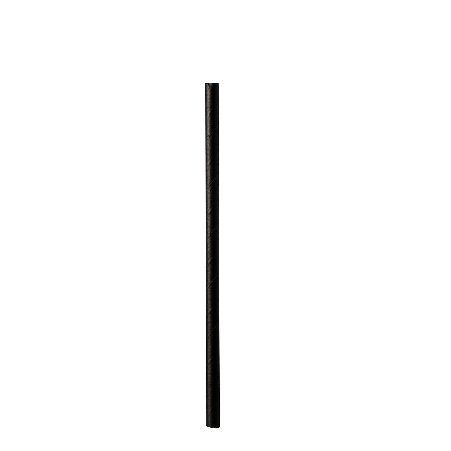 Cocktail Trinkhalm schwarz 7mm