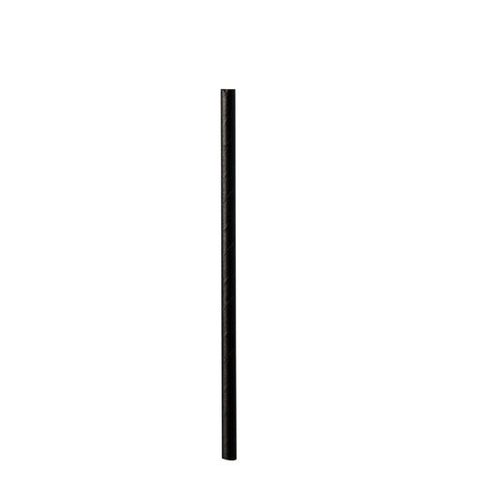 Cocktail Trinkhalm schwarz 7mm