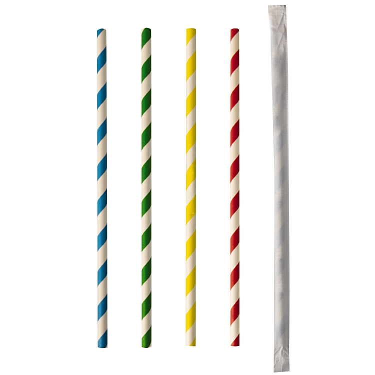 Trinkhalm Papier "pure" Stripe