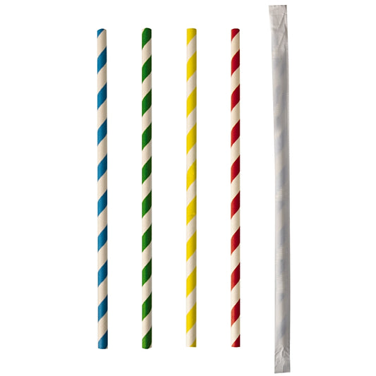 Trinkhalm Papier "pure" Stripe