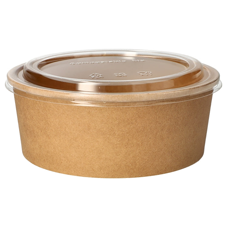 Papstar Salatschale To Go Pappe rund 1300 ml braun, 50 Stk.
