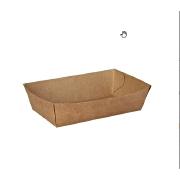 Snacktray Pappe PURE, Pack à 50 Stk, braun 3.5 x 7 x 9cm
