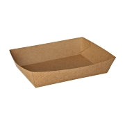 Snacktray Pappe PURE 13x18cm, Pack à 50 Stk, braun, Frischfaser, BIO-beschichtet