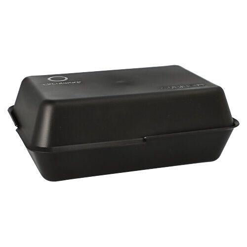 Mehrweg-Foodbox PP 2-teilig Karton à 24 Stk, schwarz 4.3 x 23.4 x 15.6cm