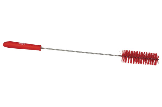 Rohrbürste mit Stiel rot