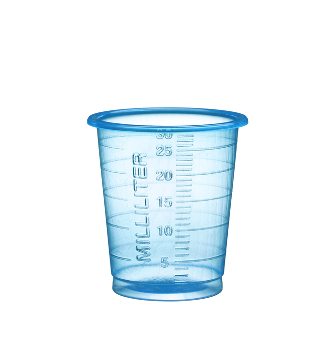 MediBecher waschbar blau 25ml