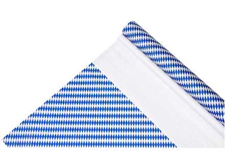 Damasttischtuch blau/weiss