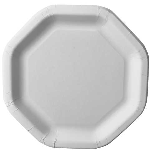 Teller, Pappe "pure" 8-eckig
