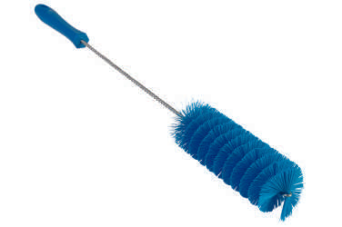 Rohrbürste mit Stiel blau
