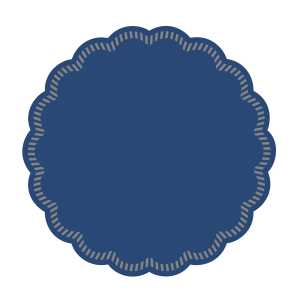 Deckchen BASIC: BLAU Rand 25