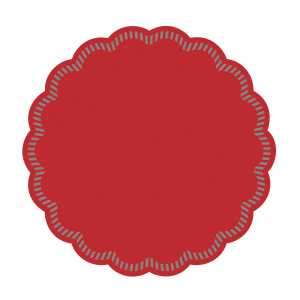 Deckchen BASIC: ROT Rand 25