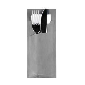 Bestecktasche grau 20x8.5cm